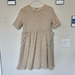 Hidden valley Clad and Cloth beige mini dress, size S